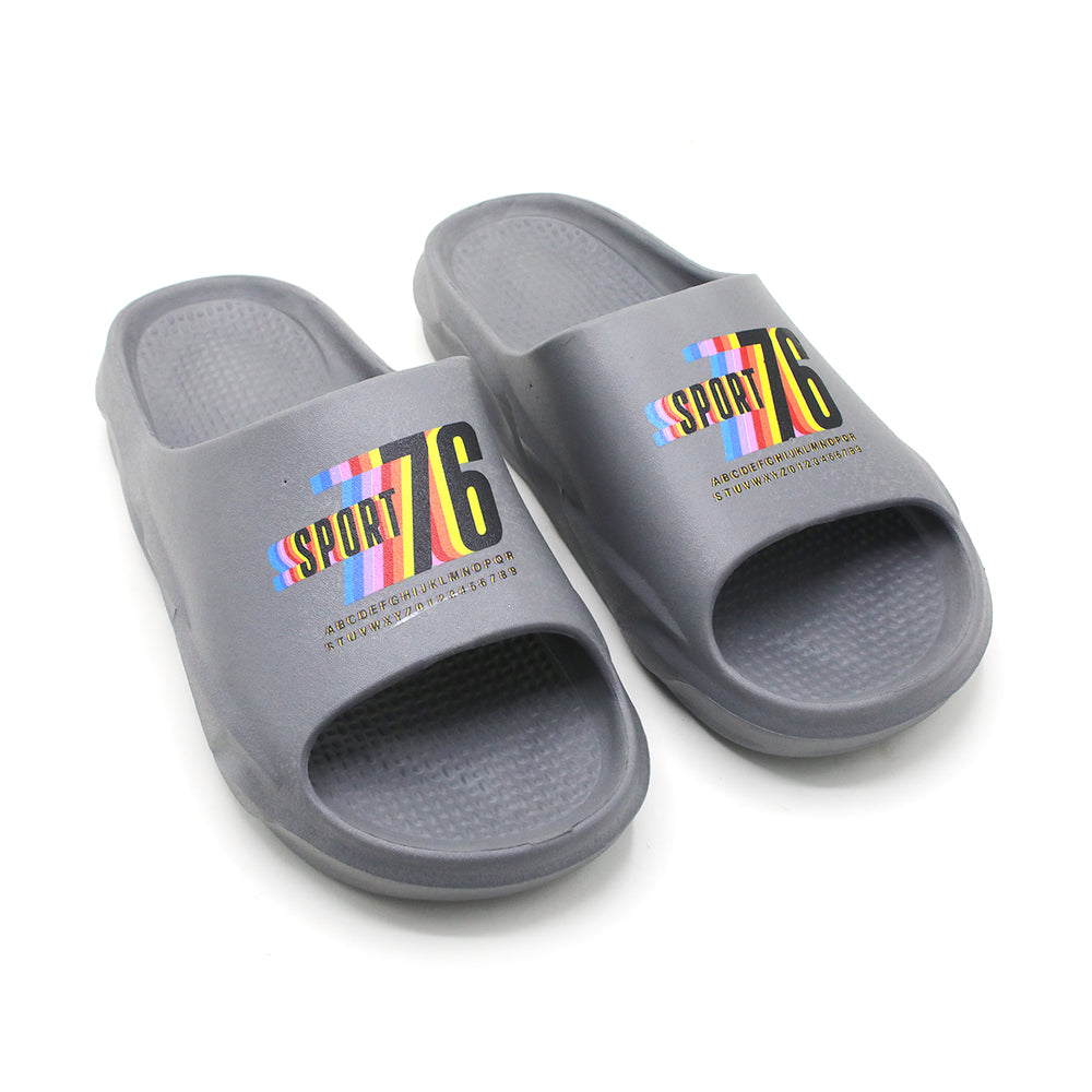 Slip on Open Toe Slider - Grey, Men's Slippers, Chase Value, Chase Value