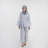 Women's Printed Cut Daman Western Co-Ord Set - Blue, Women Co-Ord Set, Chase Value, Chase Value