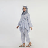 Women's Printed Cut Daman Western Co-Ord Set - Blue, Women Co-Ord Set, Chase Value, Chase Value