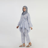 Women's Printed Cut Daman Western Co-Ord Set - Blue, Women Co-Ord Set, Chase Value, Chase Value