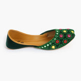 Women's Khussa - Green, Women Pumps, Chase Value, Chase Value