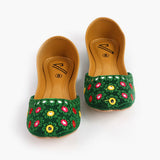 Women's Khussa - Green, Women Pumps, Chase Value, Chase Value