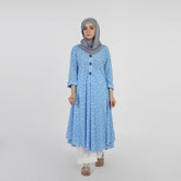 Women's Jalpari Printed Kurti - Sky Blue, Women Ready Kurtis, Chase Value, Chase Value