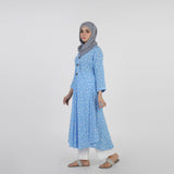 Women's Jalpari Printed Kurti - Sky Blue, Women Ready Kurtis, Chase Value, Chase Value