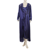 Women's 3Pcs Long Nighty - Navy Blue, Women Night Suit, Chase Value, Chase Value