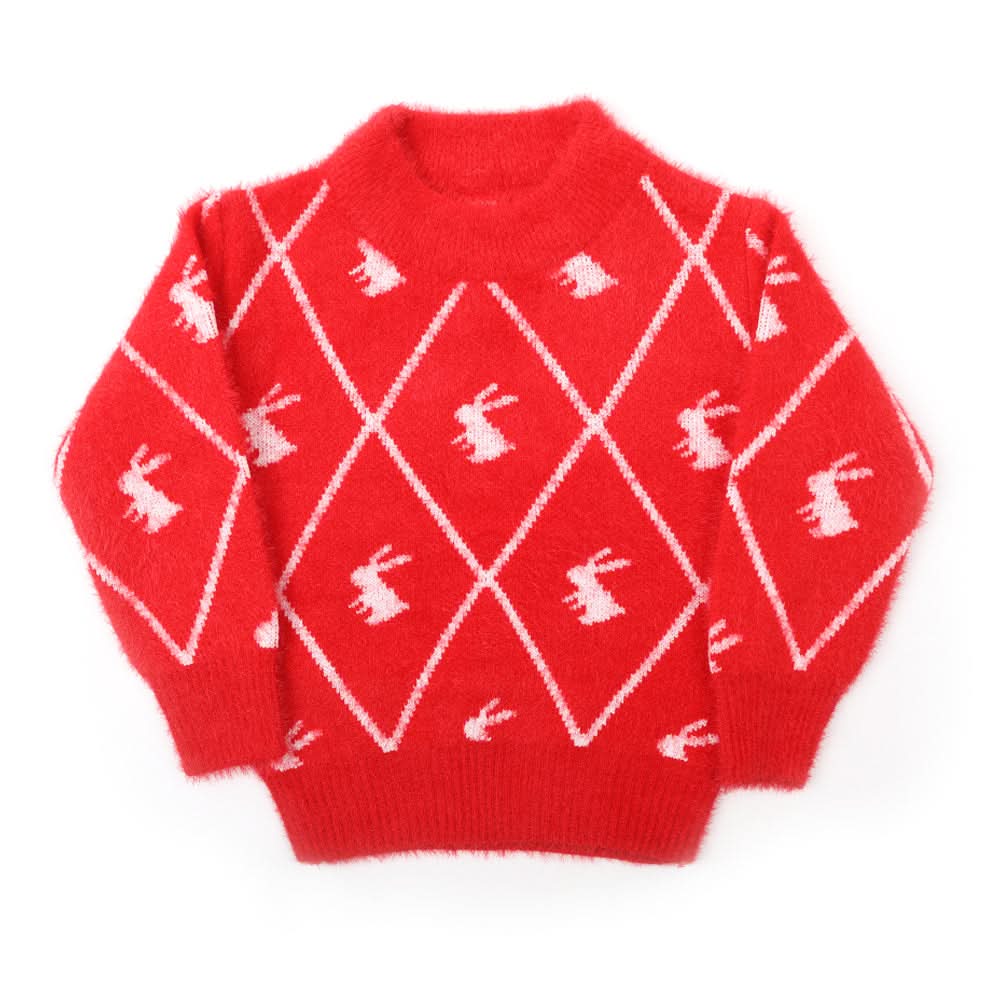 Girls Full Sleeves Sweater - Red, Girls Sweaters, Chase Value, Chase Value