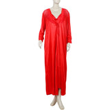 Women's 3Pcs Long Nighty - Red, Women Night Suit, Chase Value, Chase Value