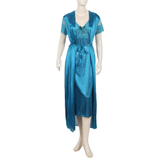 Women's 3Pcs Long Nighty - Sea Green, Women Night Suit, Chase Value, Chase Value
