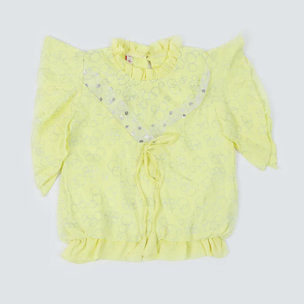 Girls Western Top - Yellow, Girls Tops, Chase Value, Chase Value