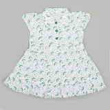 Girls Independence Day Frock - Green & White, Girls Frocks, Chase Value, Chase Value