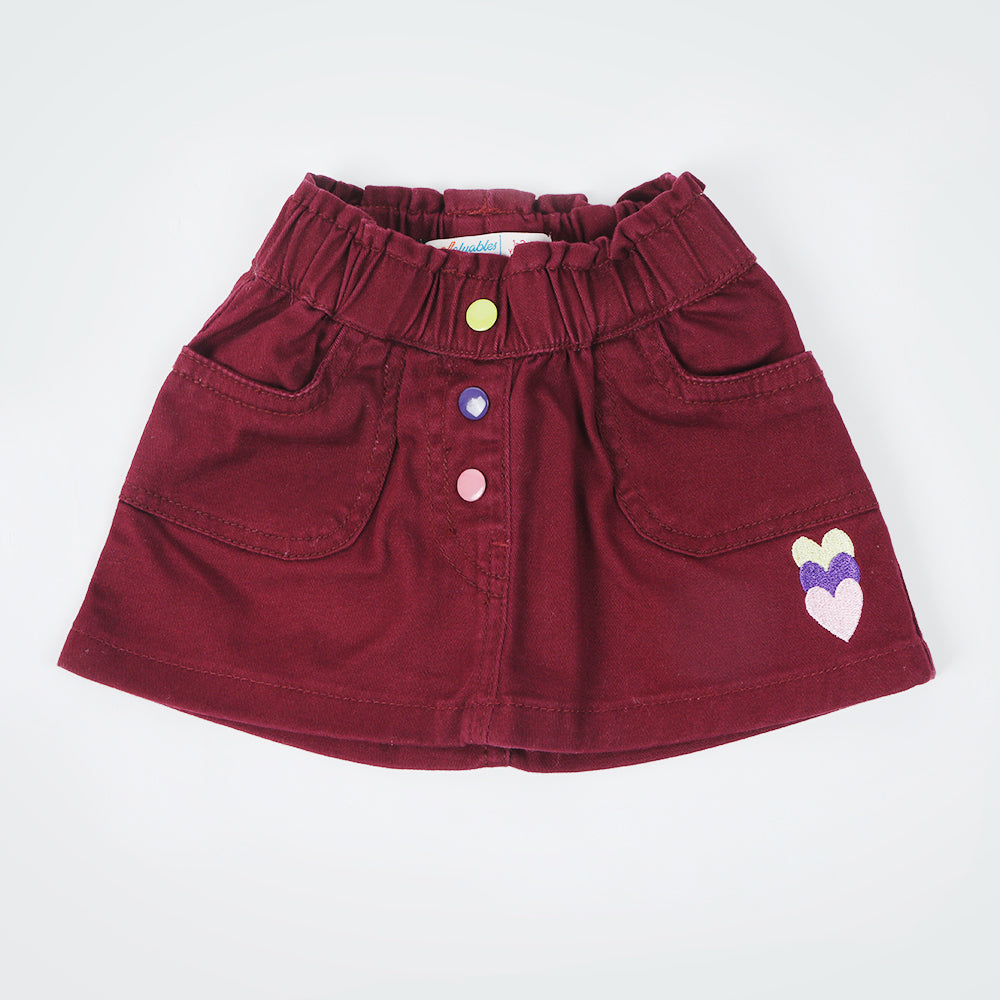Girls Skirt - Maroon, Girls Shorts Skirts, Chase Value, Chase Value