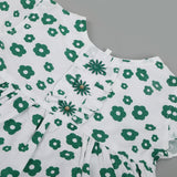 Girls Independence Day Frock - Green & White, Girls Frocks, Chase Value, Chase Value