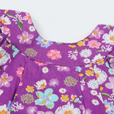 Newborn Girls Half Sleeves Suit - Purple, Newborn Girls Sets & Suits, Chase Value, Chase Value