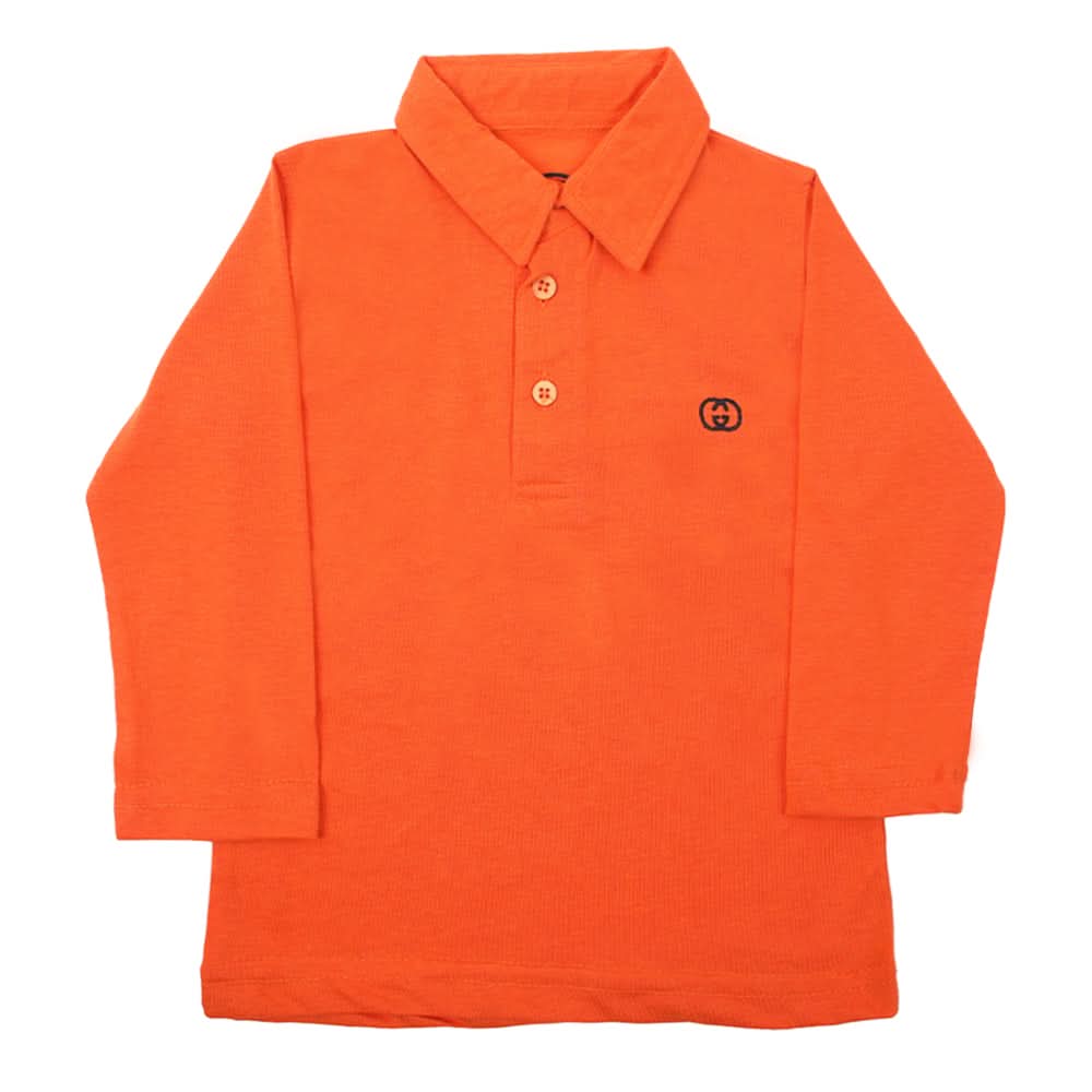 Boys Full Sleeves Polo T-Shirt - Orange, Boys T-Shirts, Chase Value, Chase Value