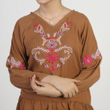 Women's Western Top - Brown, Women T-Shirts & Tops, Chase Value, Chase Value