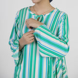 Women's Stripe Printed Western Top - Green, Women T-Shirts & Tops, Chase Value, Chase Value
