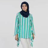 Women's Stripe Printed Western Top - Green, Women T-Shirts & Tops, Chase Value, Chase Value
