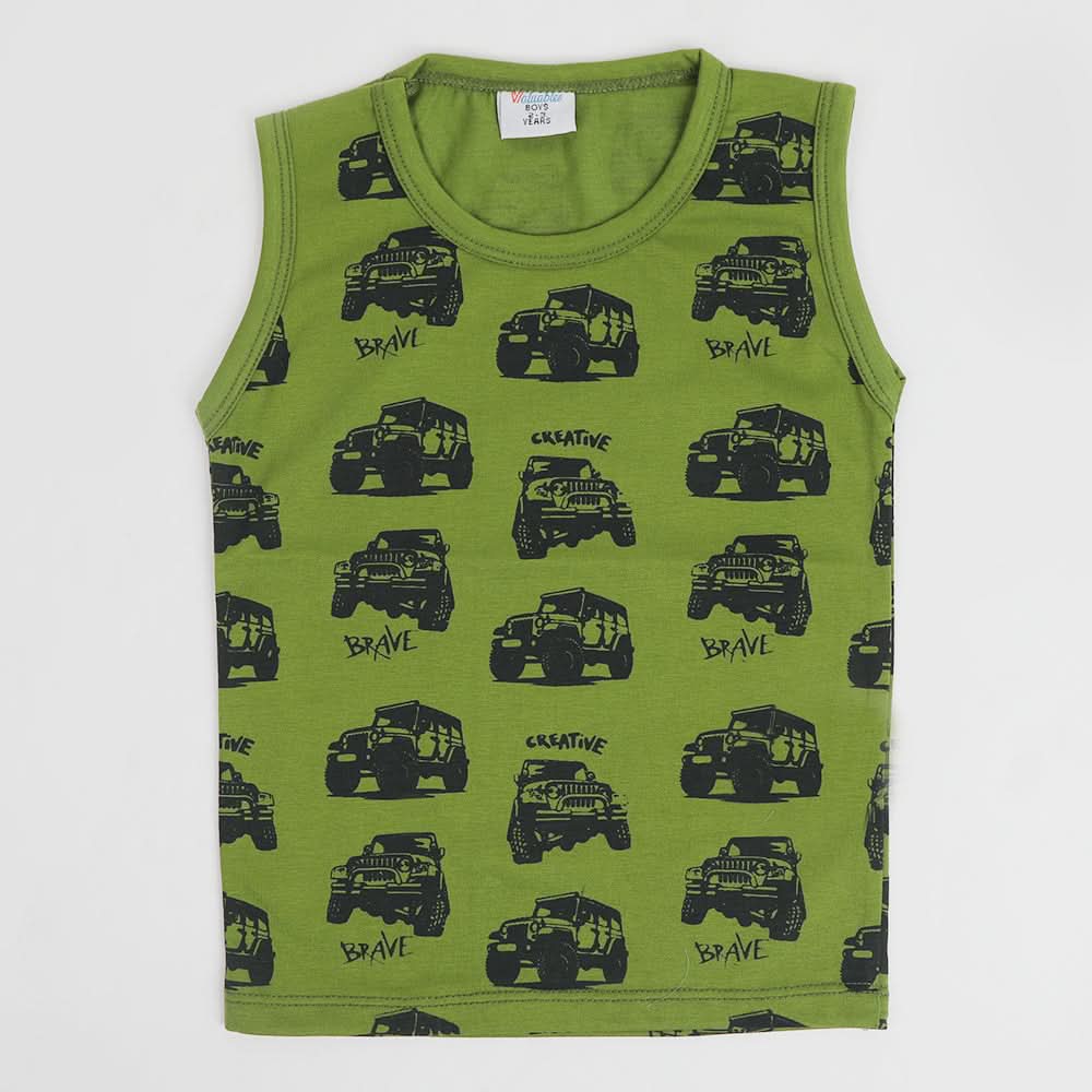 Boys Sando T-Shirt - Olive Green, Boys Sando, Chase Value, Chase Value