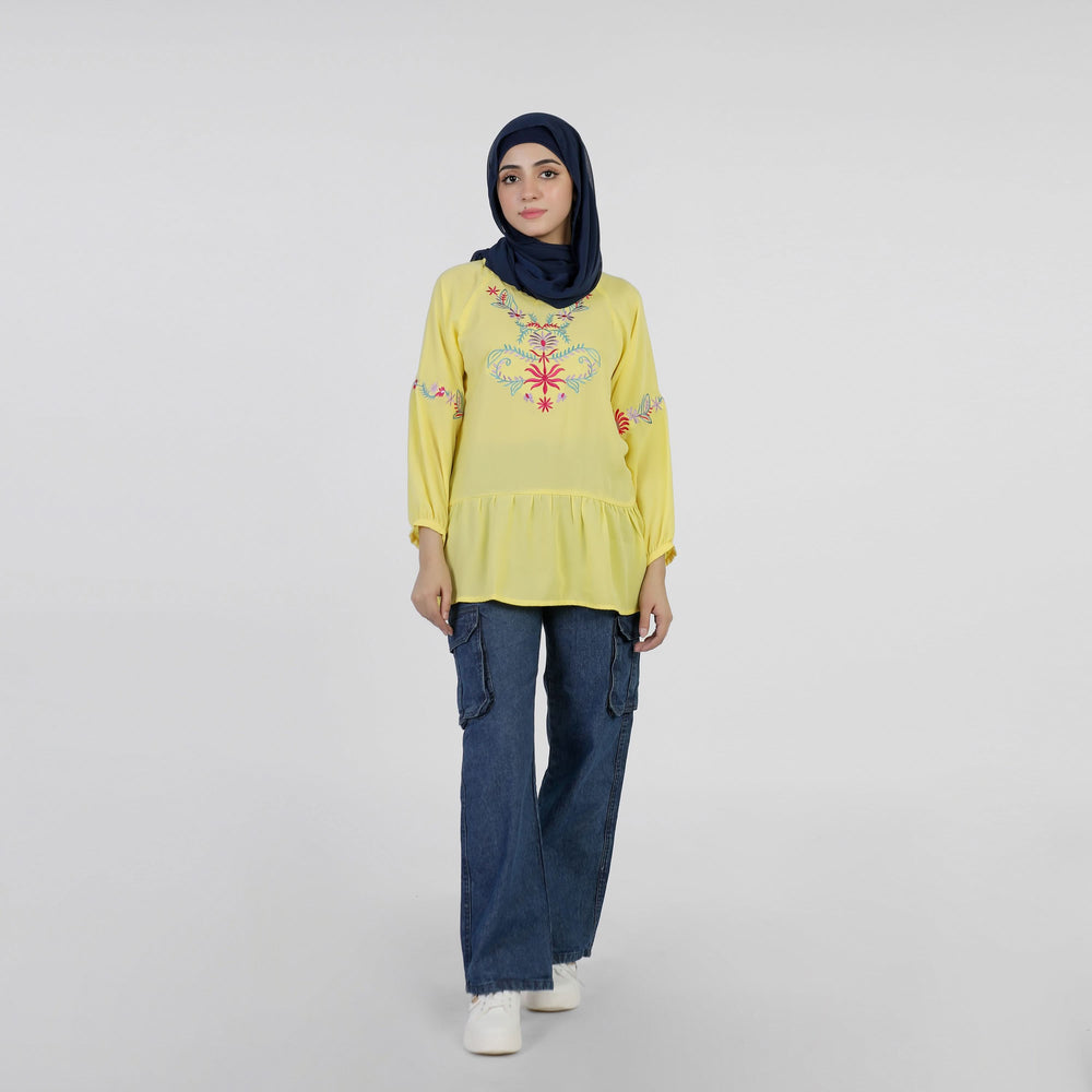 Women's Western Top - Yellow, Women T-Shirts & Tops, Chase Value, Chase Value