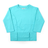 Girls Full Sleeves Sweat Shirt - Cyan, Girls Hoodies & Sweat Shirts, Chase Value, Chase Value