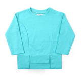 Girls Full Sleeves Sweat Shirt - Cyan, Girls Hoodies & Sweat Shirts, Chase Value, Chase Value
