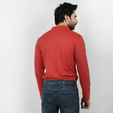Men's Full Sleeves Polo T-Shirt - Rust, Men's T-Shirts & Polos, Chase Value, Chase Value