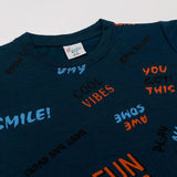 Boys Half Sleeves T-Shirt - Steel Blue, Boys T-Shirts, Chase Value, Chase Value