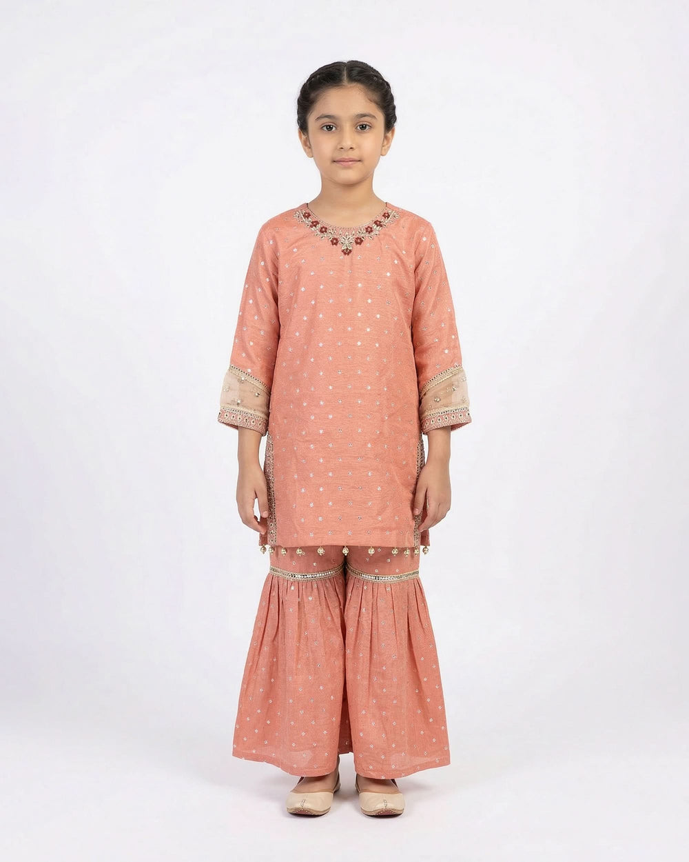 Eminent Girls Ethnic Signature Embroidered 2 Pcs Suit, Girls Shalwar Kameez, Eminent, Chase Value