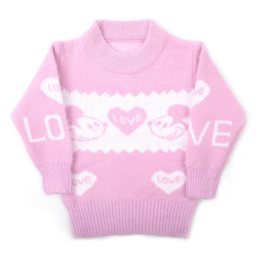 Girls Full Sleeves Sweater - Purple, Girls Sweaters, Chase Value, Chase Value