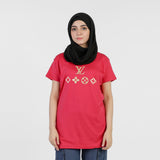 Women's Printed Half Sleeves T-Shirt - Dark Pink, Women T-Shirts & Tops, Chase Value, Chase Value