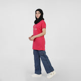 Women's Printed Half Sleeves T-Shirt - Dark Pink, Women T-Shirts & Tops, Chase Value, Chase Value