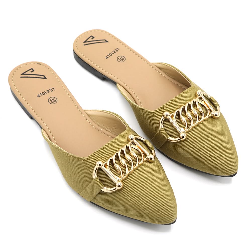 Women's Backless Pump - Mustard, Women Backless Pumps, Chase Value, Chase Value