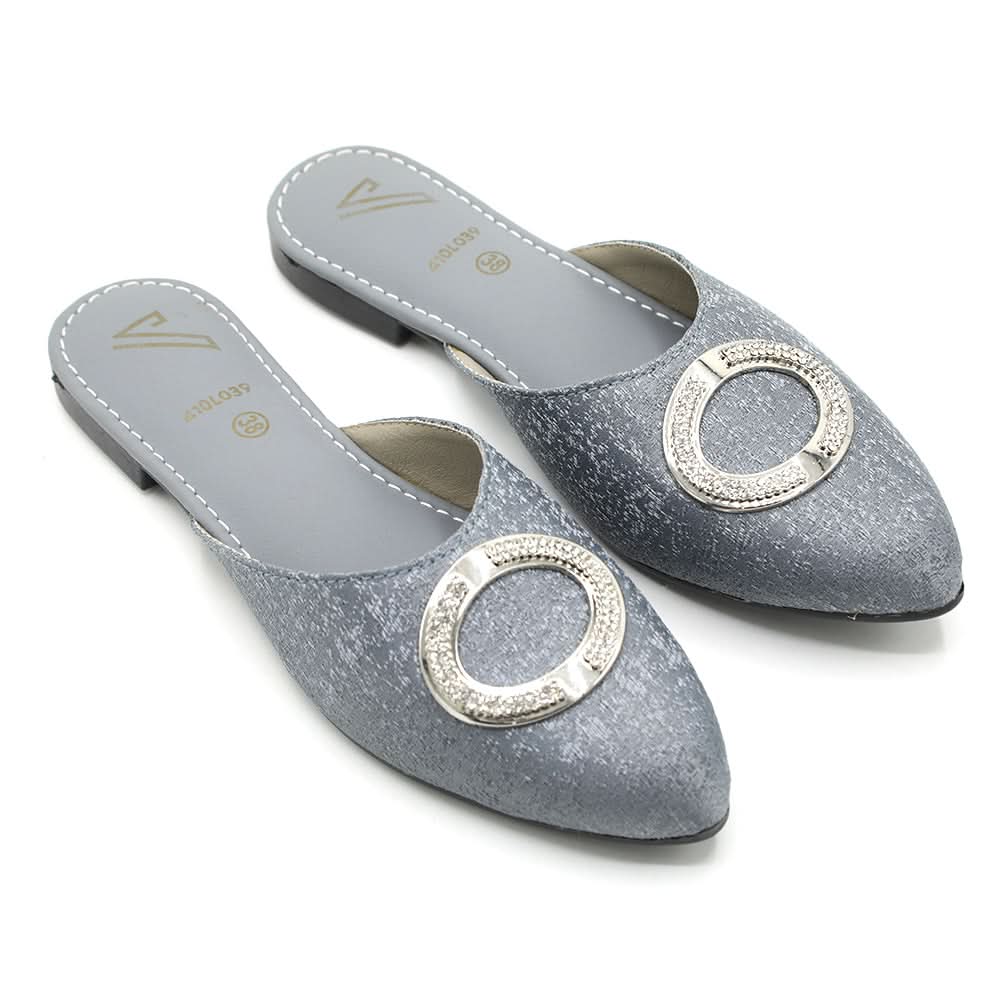 Valuable Women's Backless Pump - Grey, Women Backless Pumps, Chase Value, Chase Value
