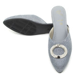 Valuable Women's Backless Pump - Grey, Women Backless Pumps, Chase Value, Chase Value