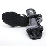 Valuable Open-Toe Slipper - Black, Women Slippers, Chase Value, Chase Value