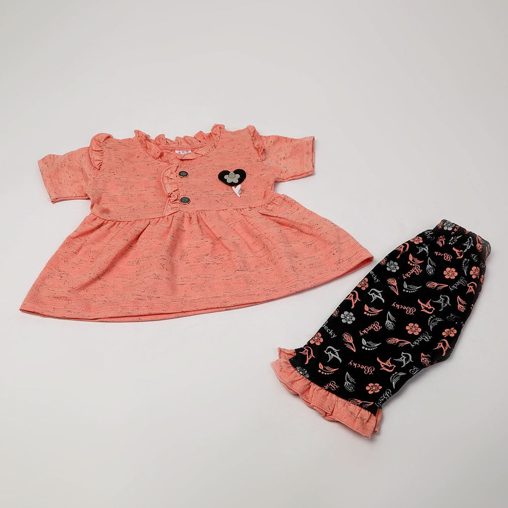 Girls Half Sleeves Suits - Peach, Girls Suits, Chase Value, Chase Value