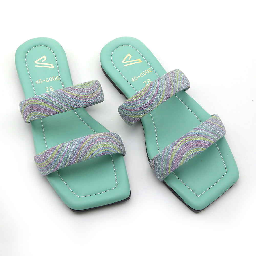Girls Slipper - Green, Girls Slippers, Chase Value, Chase Value