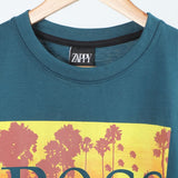 Men's Half Sleeves Printed T-Shirt - Steel Blue, Men's T-Shirts & Polos, Chase Value, Chase Value