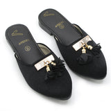 Girls Backless Pump Slipper - Black, Girls Backless Pump, Chase Value, Chase Value