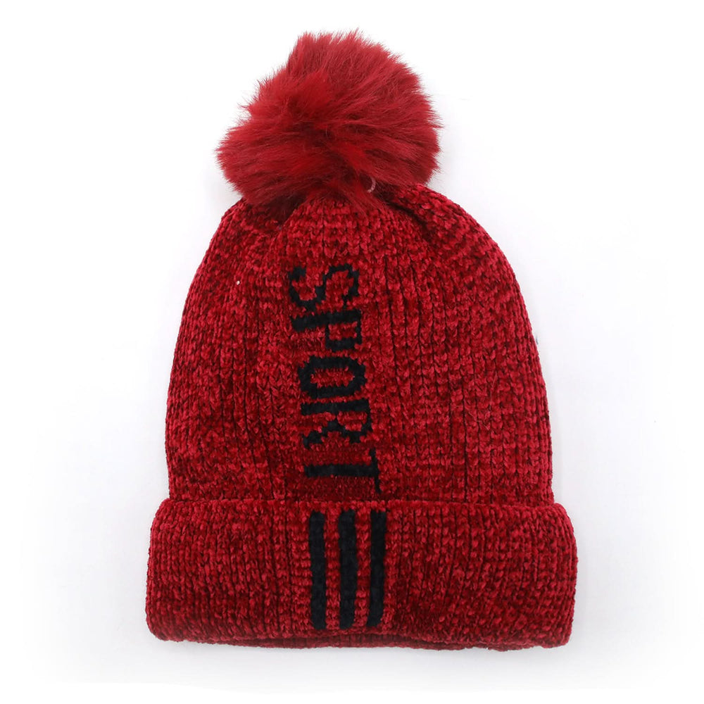 Women's Woolen Cap - Maroon, Women's Cap & Other Accessories, Chase Value, Chase Value