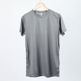 Men's Plain Half Sleeves Round Neck T-Shirt - Grey, Men's T-Shirts & Polos, Chase Value, Chase Value