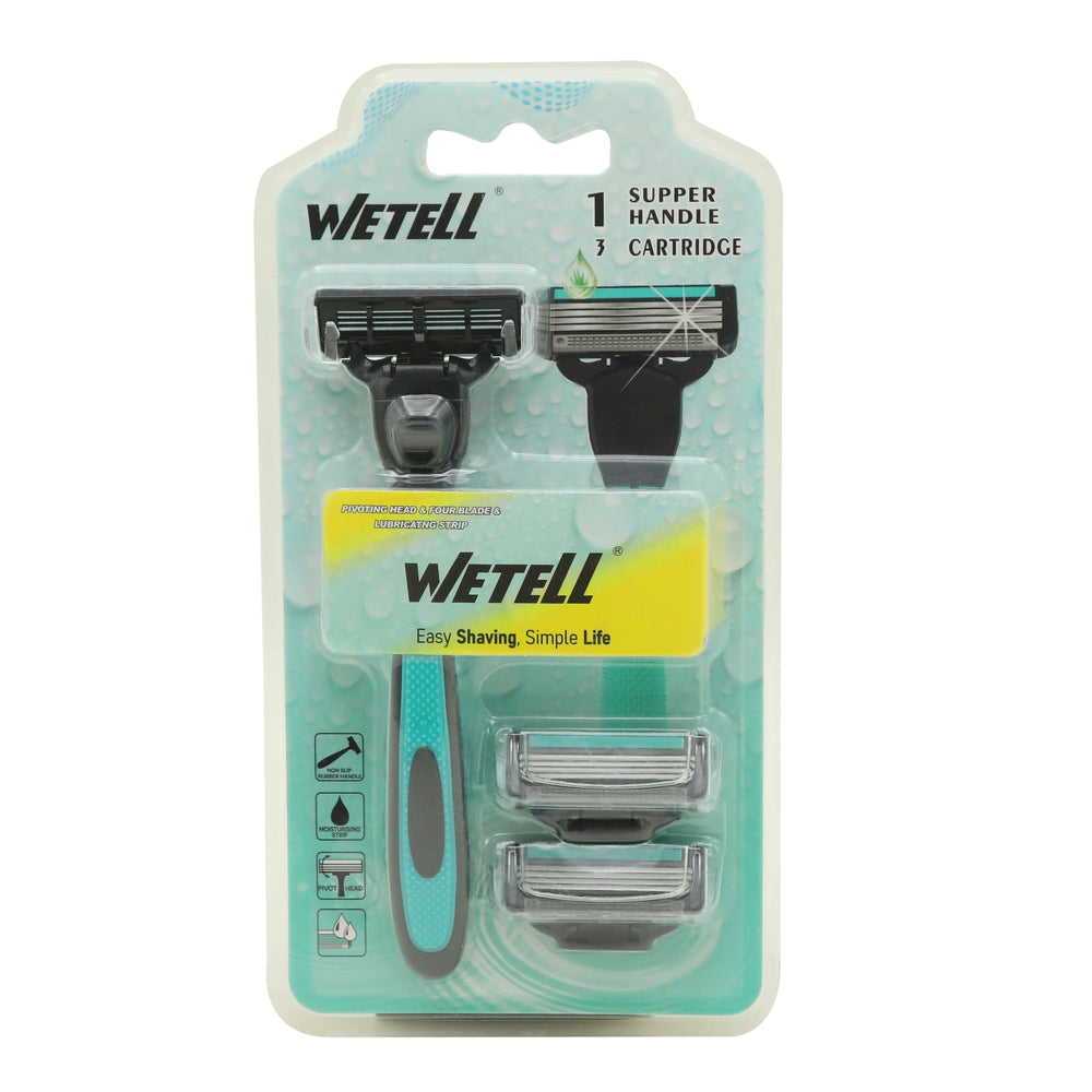 Wetell Men Razor 230501 1+2 Cart, Razor & Cartridges, Wetell, Chase Value