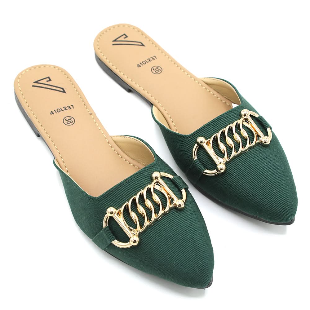 Women's Backless Pump - Green, Women Backless Pumps, Chase Value, Chase Value