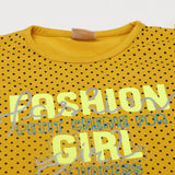 Girls Half Sleeves Short Suit - Mustard, Girls Suits, Chase Value, Chase Value