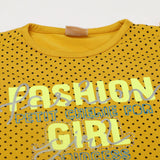 Girls Half Sleeves Short Suit - Mustard, Girls Suits, Chase Value, Chase Value