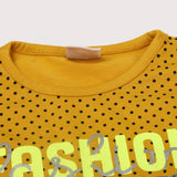 Girls Half Sleeves Short Suit - Mustard, Girls Suits, Chase Value, Chase Value