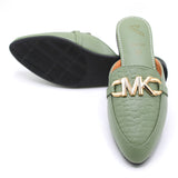 Women's Backless Pump - Green, Women Backless Pumps, Chase Value, Chase Value