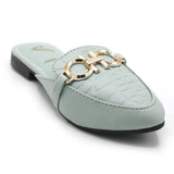 Girls Backless Pump - Light Green, Girls Backless Pump, Chase Value, Chase Value
