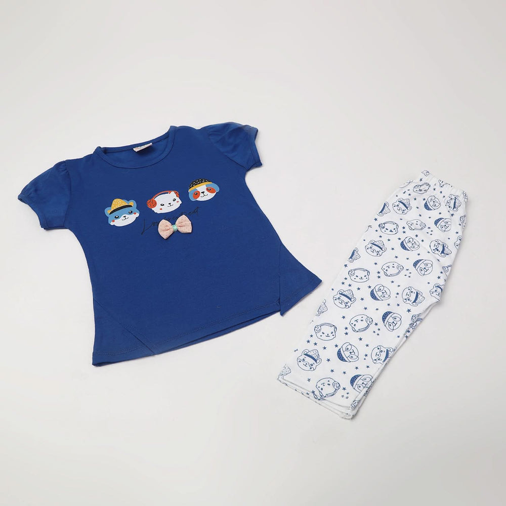 Girl's Half Sleeves Suit - Royal Blue, Girls Suits, Chase Value, Chase Value