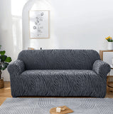 Zebra Velvet Sofa Covers (7 Seater) - Grey, Sofa Cover, Chase Value, Chase Value